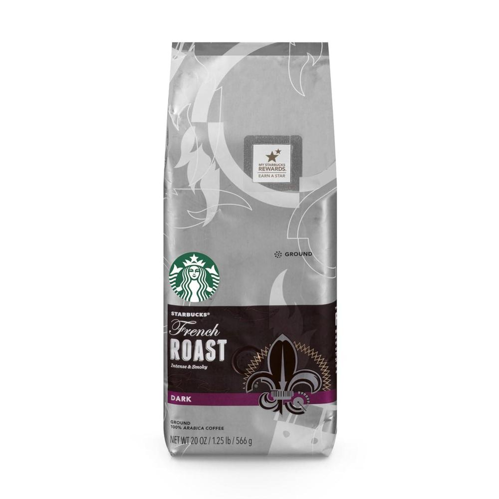 Starbucks Ground Coffee, Dark Roast Hot or Iced Coffee, Variety Pack, Three 12 oz Bags​(French Roast)