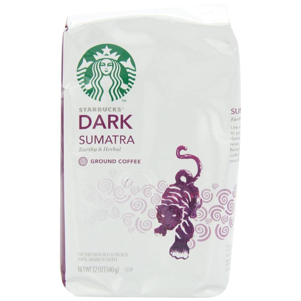Starbucks Ground Coffee, Medium Roast Coffee, Decaf Pike Place Roast, 100% Arabica, 3 bags (12 oz each)(Sumatra)