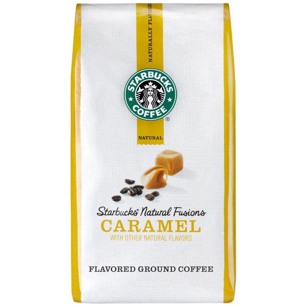 Starbucks Ground Coffee, Dark Roast Hot or Iced Coffee, Variety Pack, Three 12 oz Bags​(Caramel)