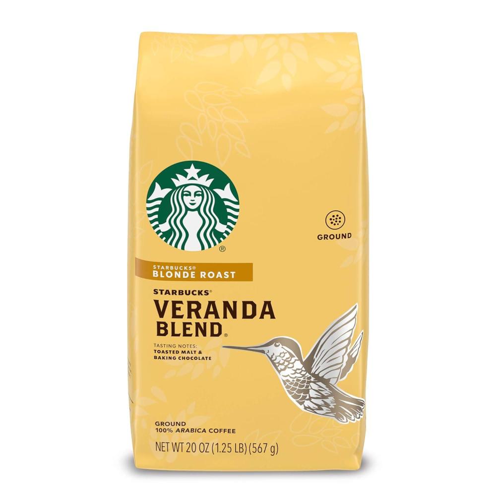 Starbucks Ground Coffee, Dark Roast Hot or Iced Coffee, Variety Pack, Three 12 oz Bags​(Veranda)
