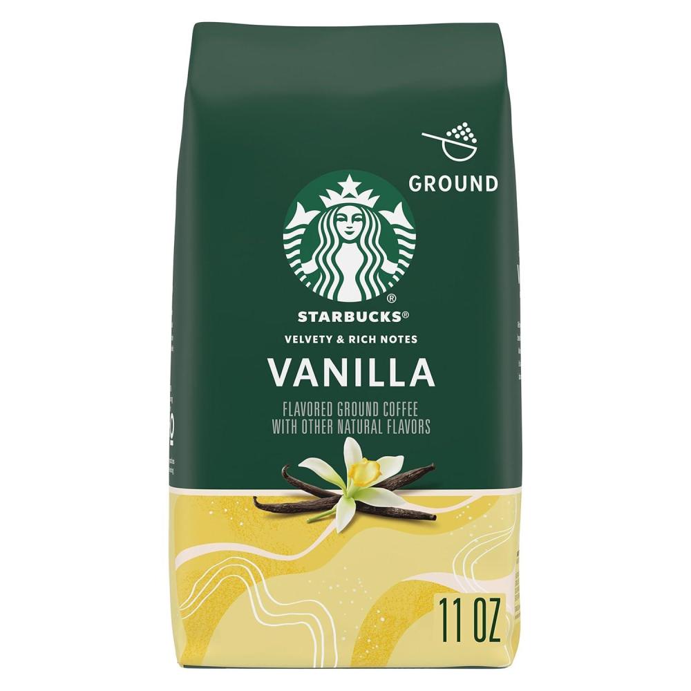 Starbucks Ground Coffee, Blonde Roast Hot or Iced Coffee, Veranda Blend, Six 12 oz Bags​(Vanilla)