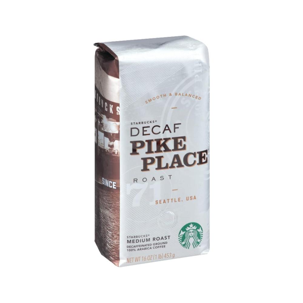 Starbucks Ground Coffee, Medium & Dark Roast Hot or Iced Coffee, Decaf Variety Pack, Three 12 oz Bags​(Pike)