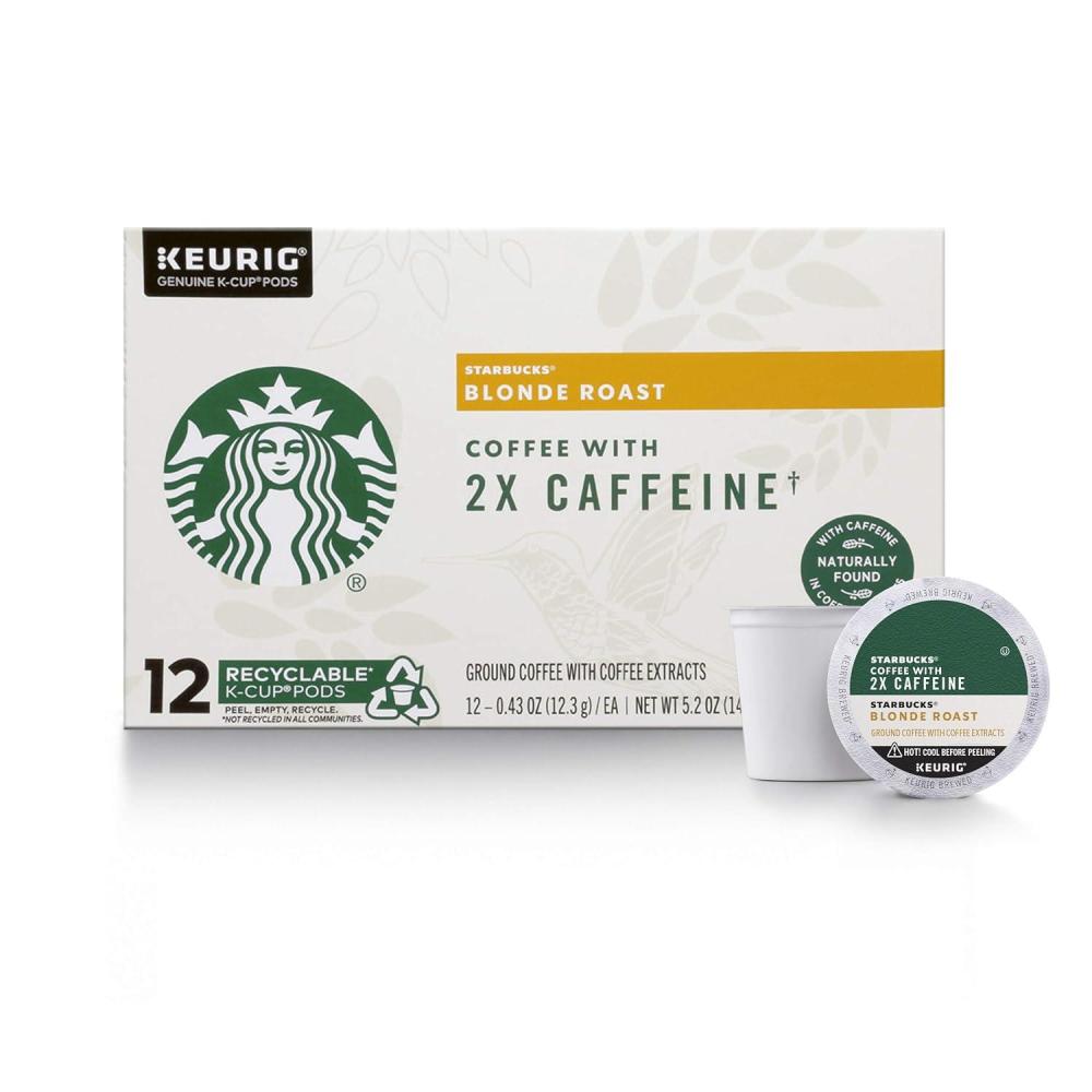 Starbucks K-Cup Coffee Pods, Medium Roast Iced Coffee Blend, Signature Black for Keurig Brewers, 100% Arabica, 6 Boxes (60 Pods Total)(Blonde Roast)