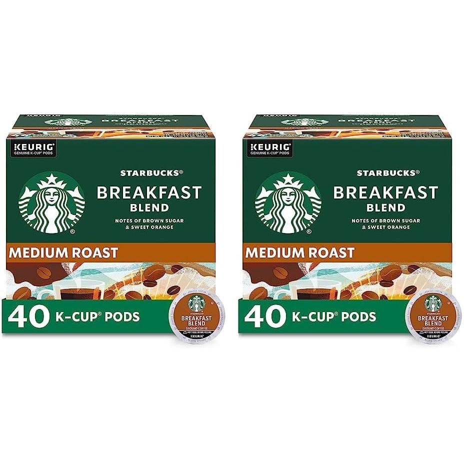 Starbucks K-Cup Coffee Pods, Medium Roast Hot or Iced Coffee, Pike Place Roast, 96 Keurig Pods ​(Breakfast)