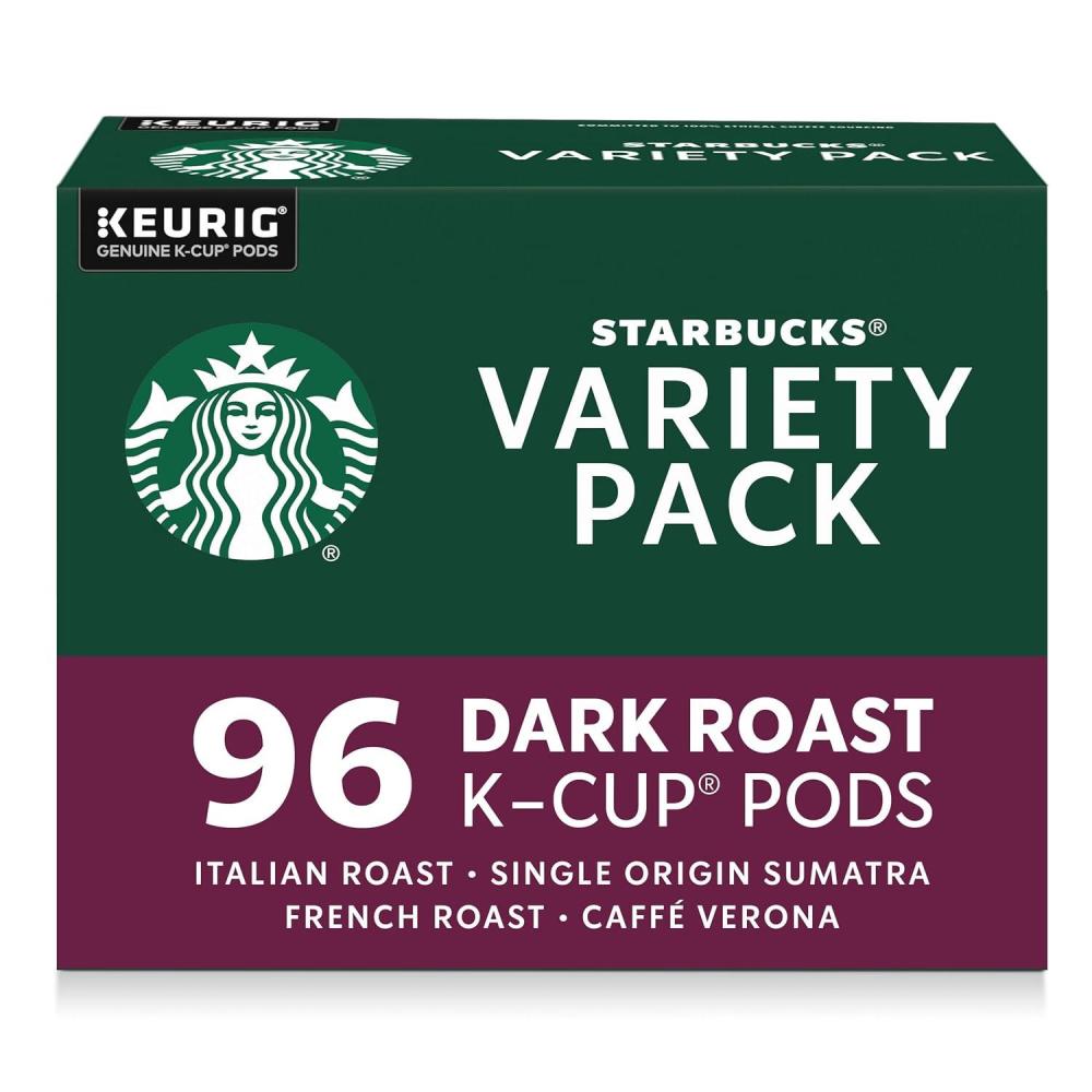 Starbucks K-Cup Coffee Pods, Medium Roast Iced Coffee Blend, Signature Black for Keurig Brewers, 100% Arabica, 6 Boxes (60 Pods Total)(Dark Roast Mix)