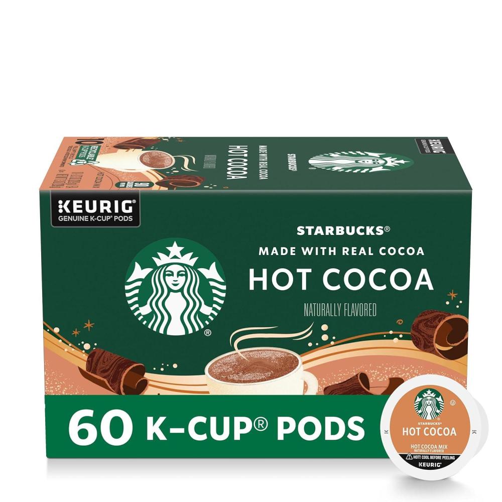 Starbucks K-Cup Coffee Pods, Flavored Hot Cocoa, Classic Hot Cocoa, 60 Keurig Pods(Classic Hot Cocoa)