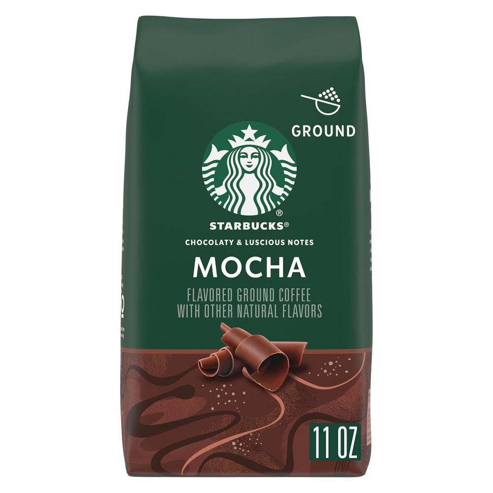 Starbucks Ground Coffee, Medium Roast Coffee, Decaf Pike Place Roast, 100% Arabica, 3 bags (12 oz each)(Mocha)