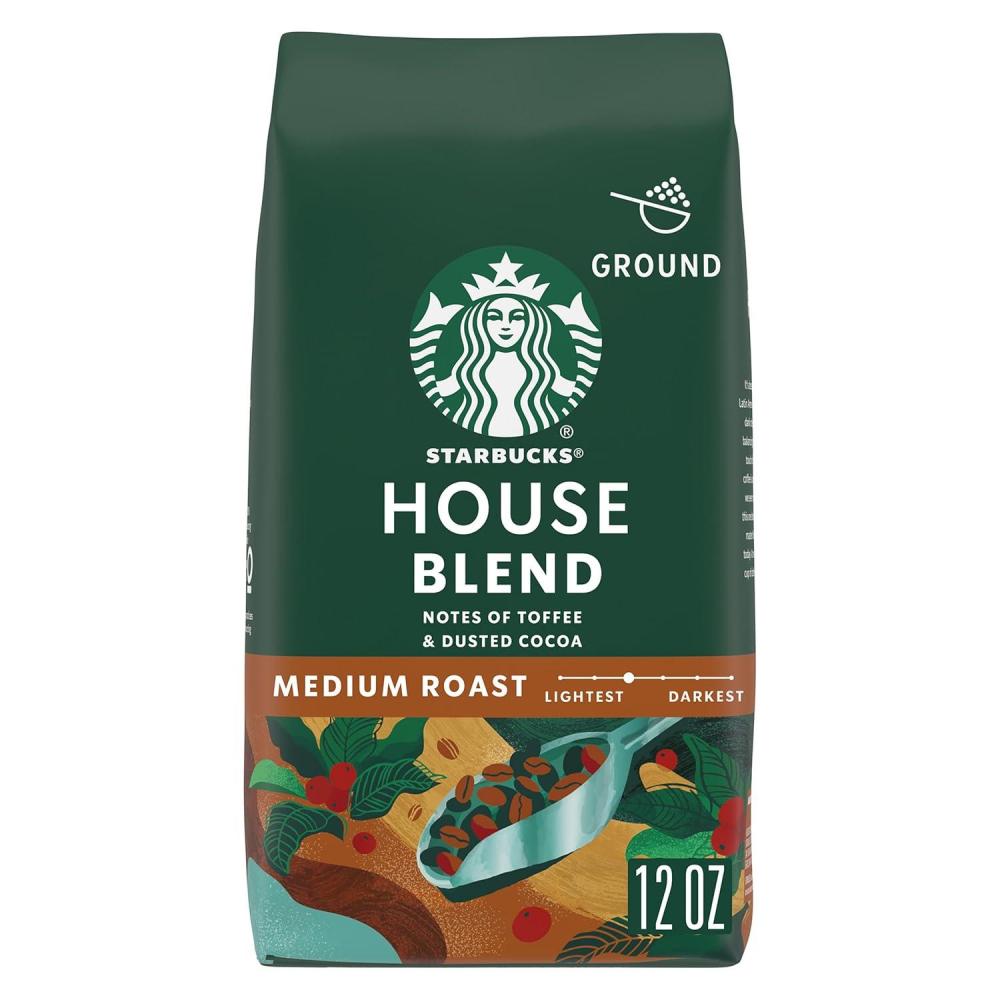 Starbucks Ground Coffee, Medium Roast Hot or Iced Coffee, Variety Pack, Three 12 oz Bags​(Notes of Toffee and Dusted Cocoa)