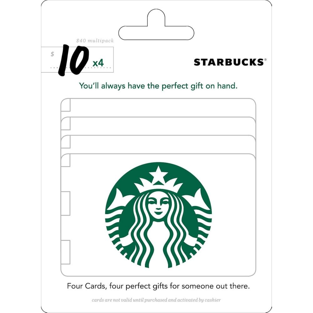 Starbucks $10 Gift Cards (4-Pack)(40)